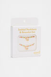 Initial Necklace And Bracelet Set  C  hi-res