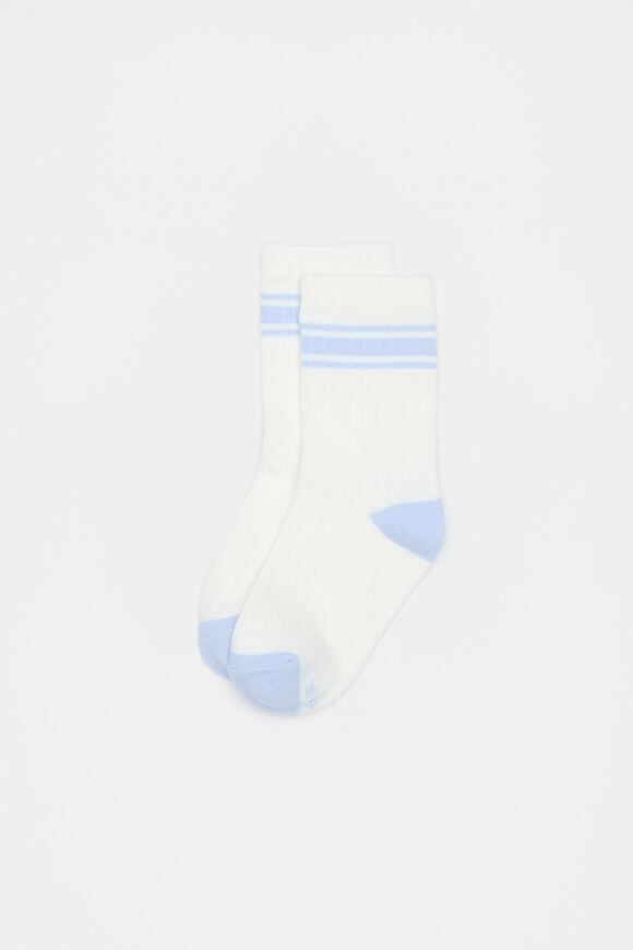 Stripe Rib Sock  Luna Blue  hi-res