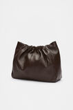 Leather Rouched Tote  Dark Espresso  hi-res