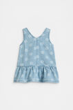 Floral Denim Dress  Light Wash  hi-res