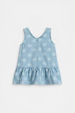 Floral Denim Dress  Light Wash  hi-res