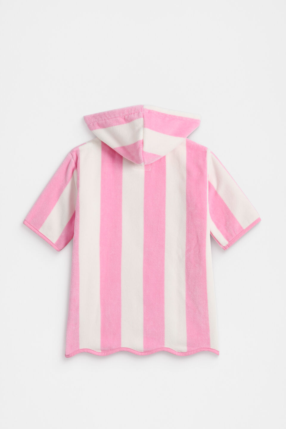 Mini Swim Zip Poncho  Candy Pink Stripe
