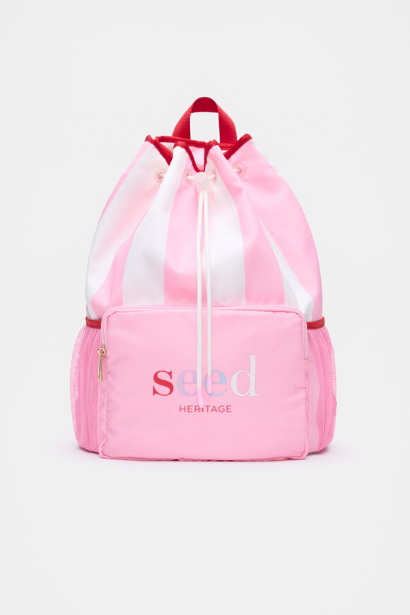 Swim Backpack  Candy Pink Stripe  hi-res