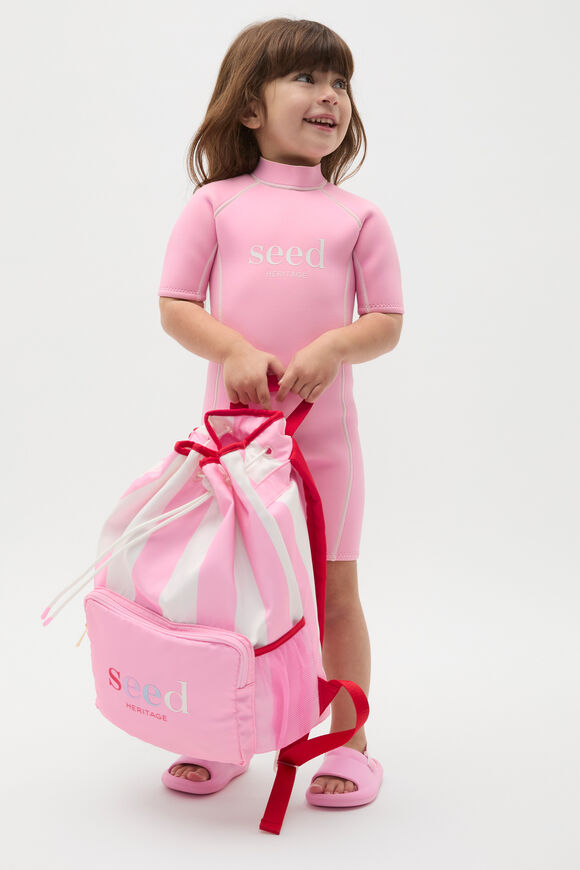 Swim Backpack  Candy Pink Stripe  hi-res