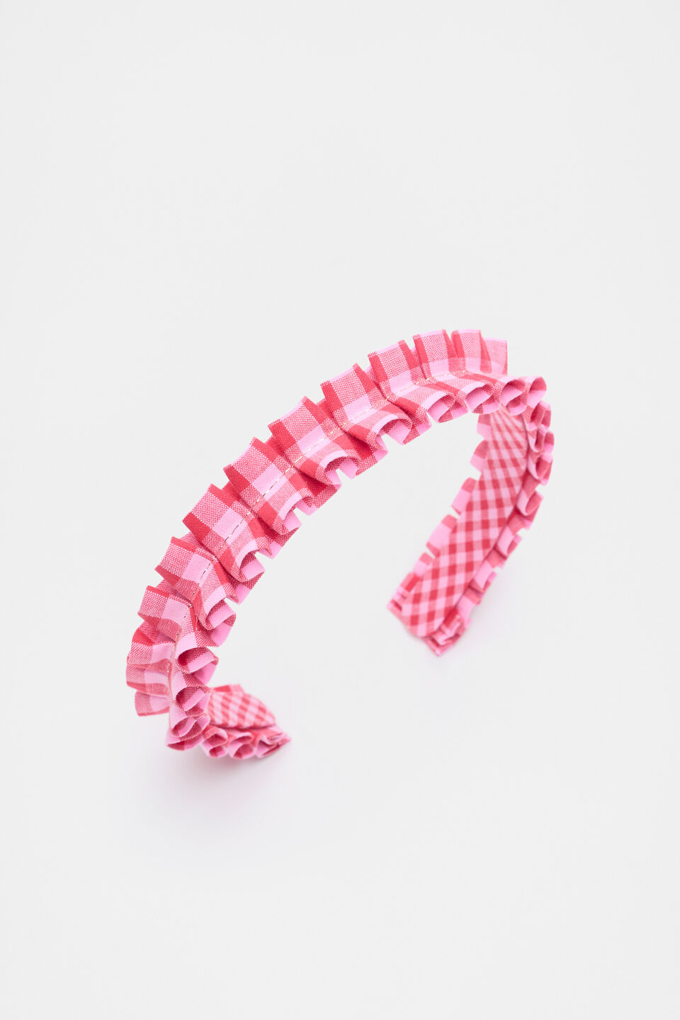 Gingham Ruffle Headband  Gingham