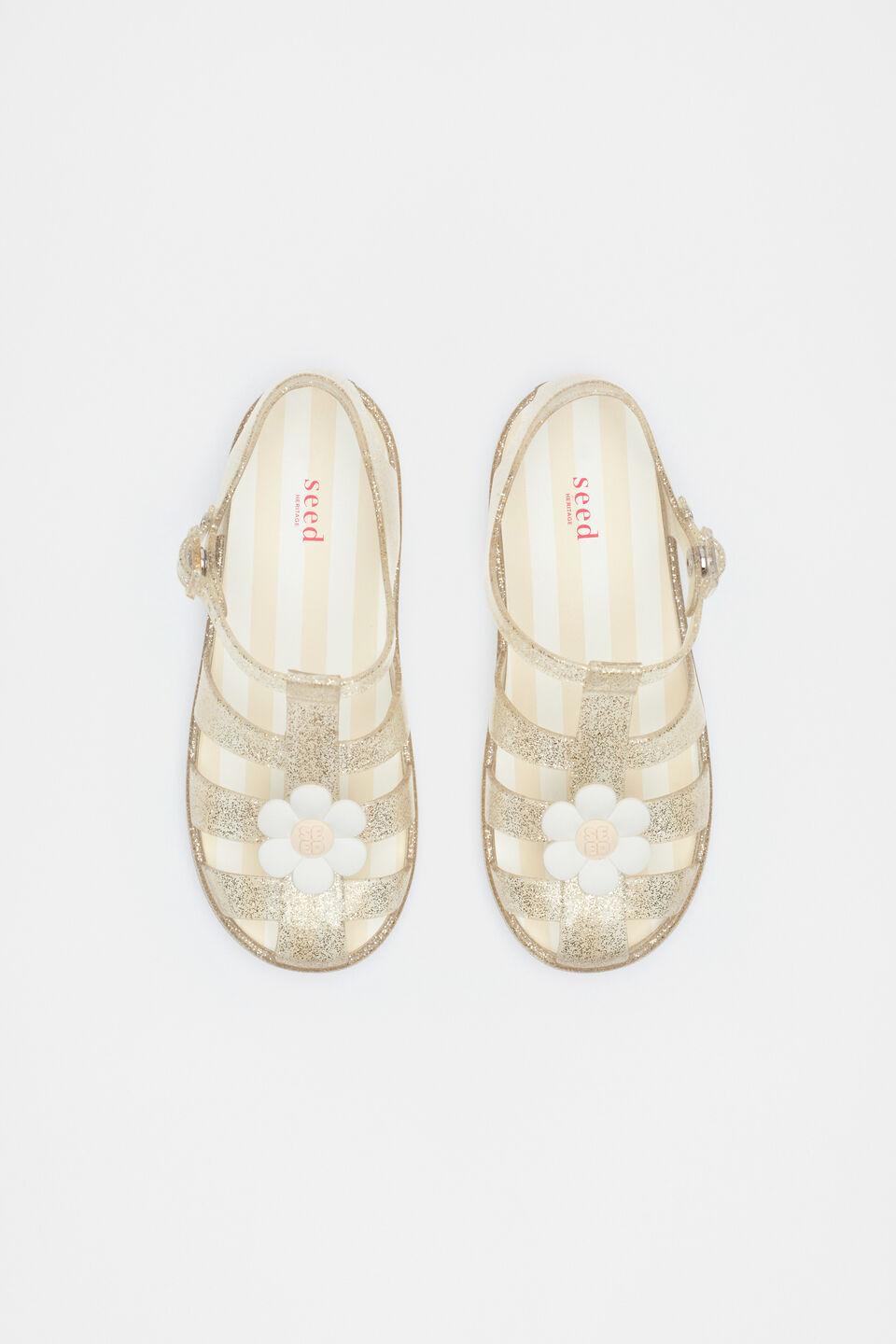 Daisy Jelly Sandal  Gold Glitter