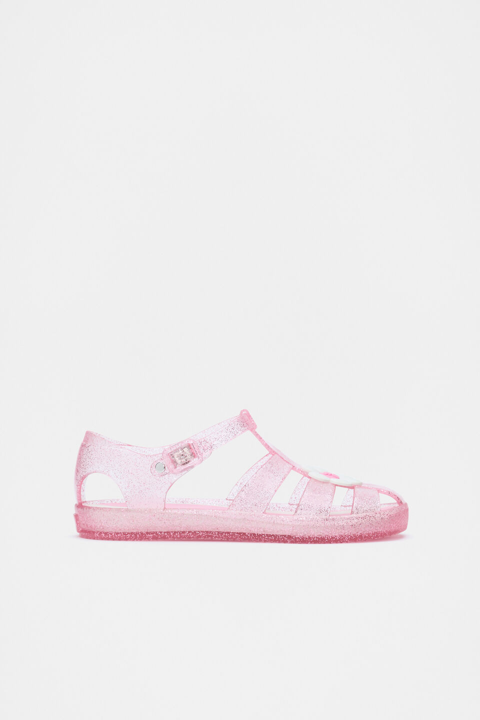 Daisy Jelly Sandal  Pink Glitter