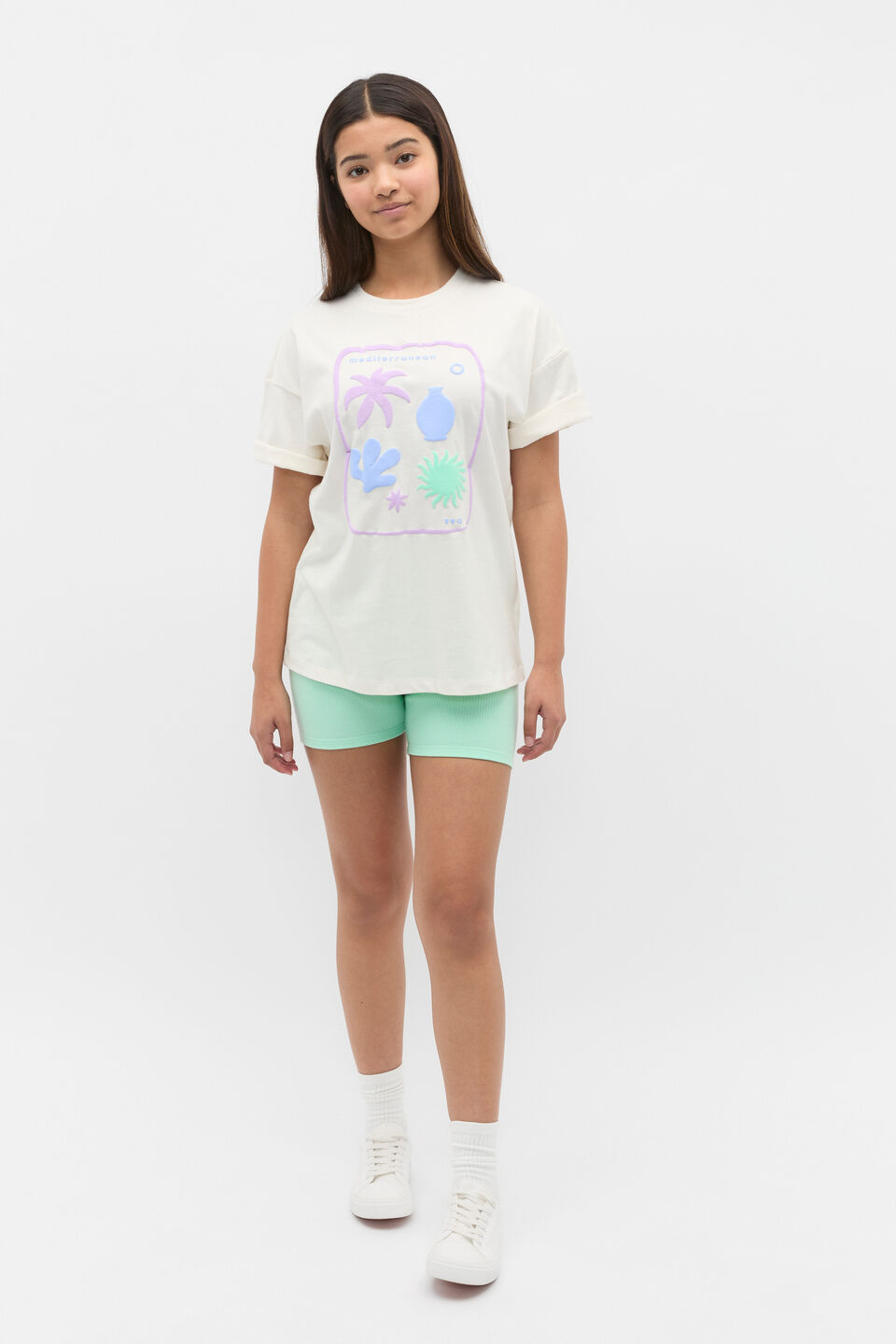 Core Logo Bike Short  Mint Sorbet