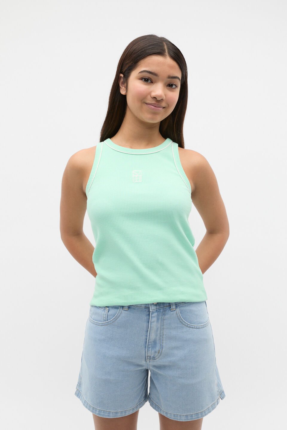 Core Logo Rib Tank  Mint Sorbet