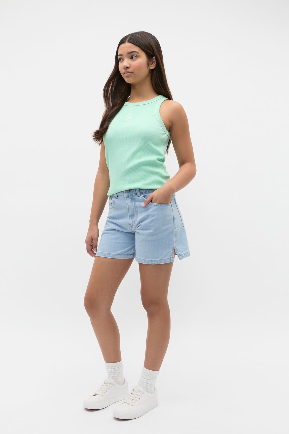 Core Logo Rib Tank  Mint Sorbet