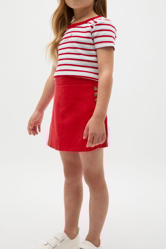 Button Skort  Chilli Red  hi-res
