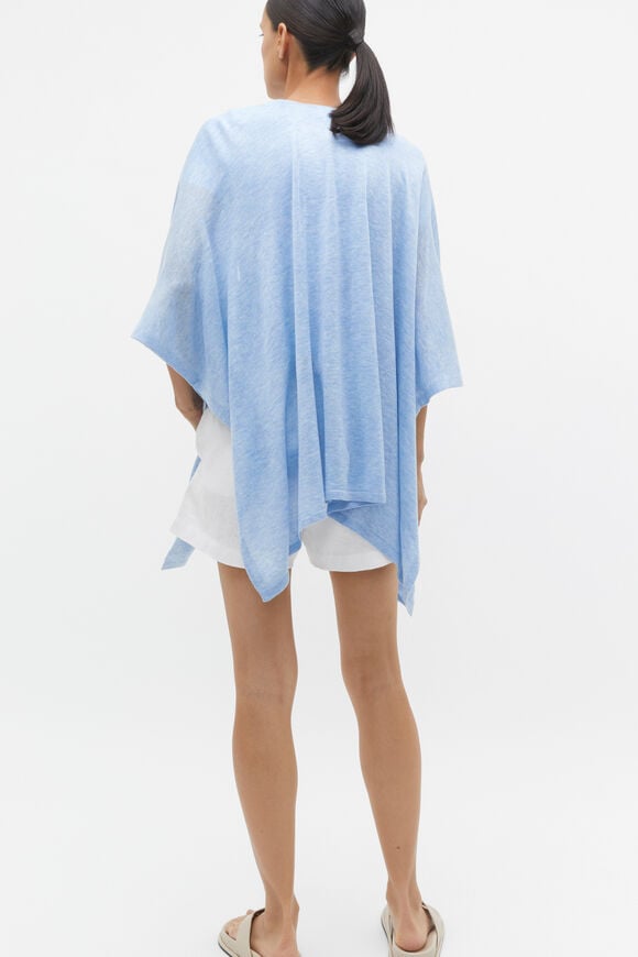 Fine Knit Poncho  Frost Blue  hi-res