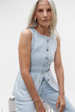 Denim Button Down Vest  Glacier Denim  hi-res