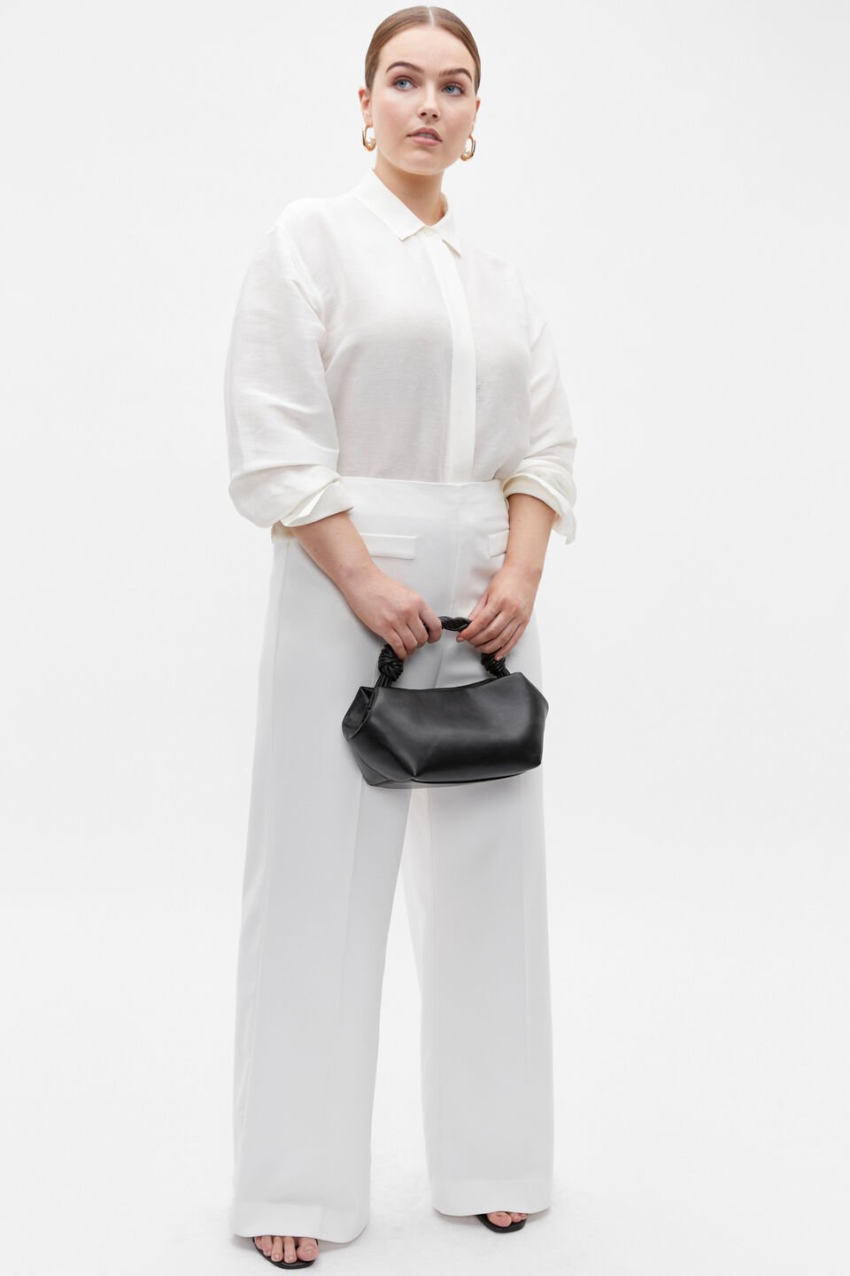 Oversized Semi Sheer Shirt  Cloud Cream