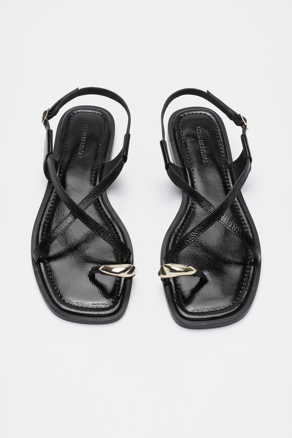 Lucia Toe Ring Sandal  Black Patent  hi-res