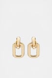 Rounded Rectangle Earring  Gold  hi-res