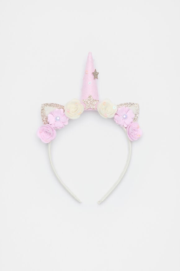 Felt Flower Unicorn Headband  Multi  hi-res