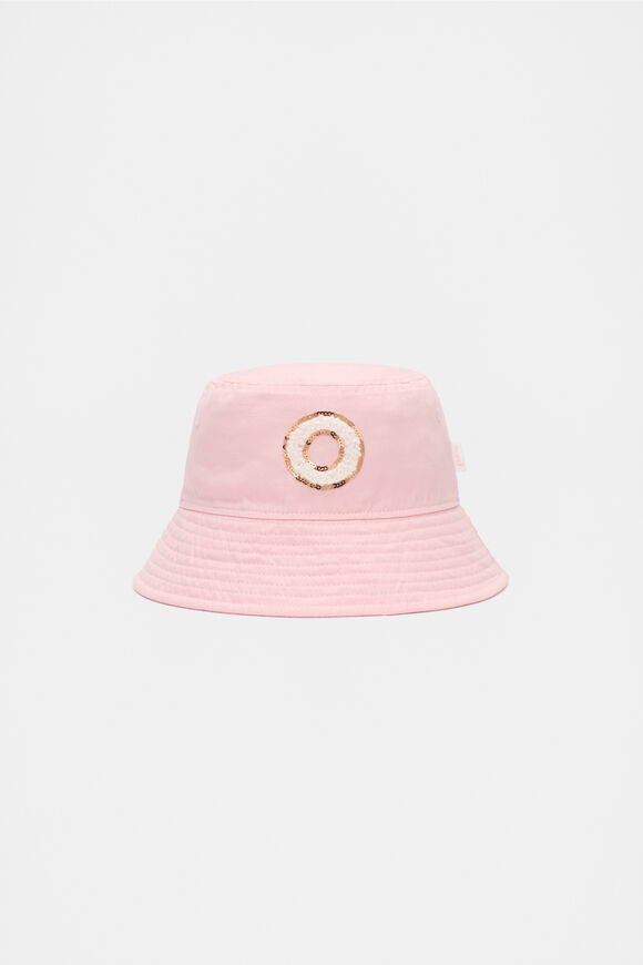 Pink Initial Bucket Hat  O  hi-res