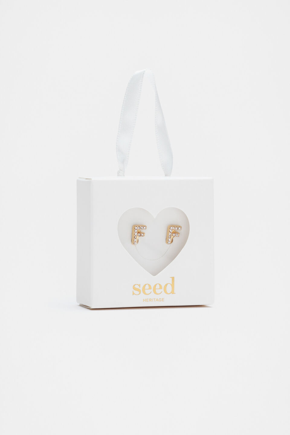 Initial Clip On Earings  F