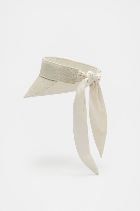 Textured Bow Detail Visor  Tofu  hi-res