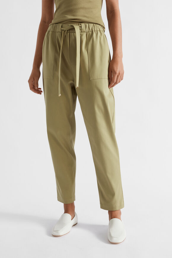 Elasticated Tapered Leg Pant  Pistachio  hi-res