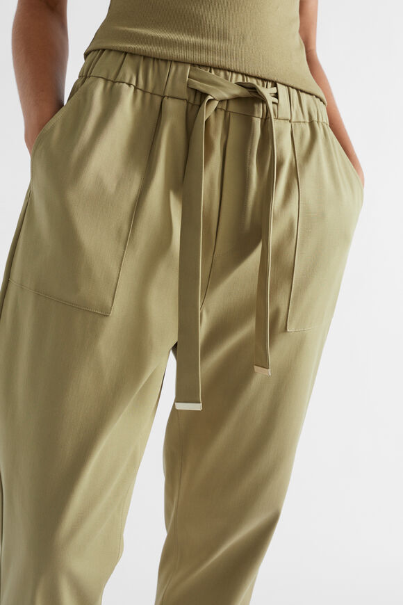 Elasticated Tapered Leg Pant  Pistachio  hi-res