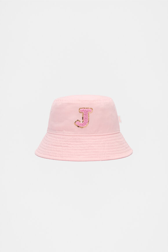 Pink Initial Bucket Hat  J  hi-res