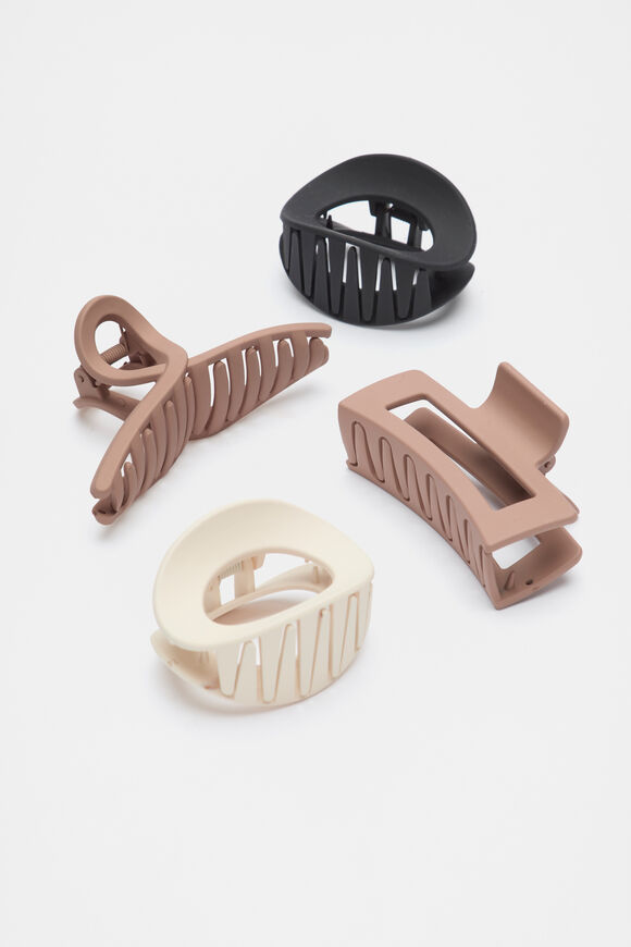 Curved Hair Claw Pack  Neutral  hi-res