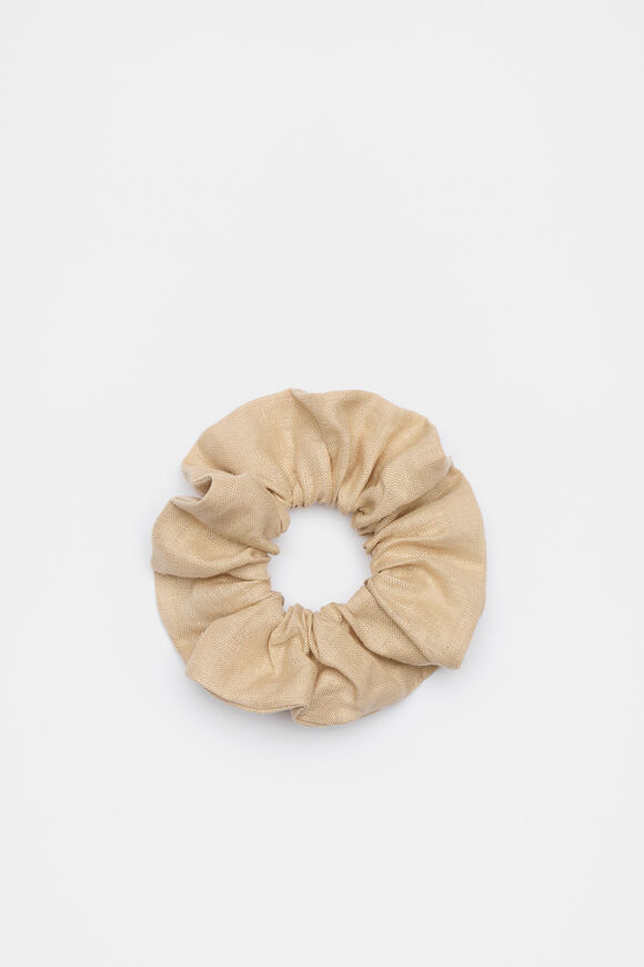 Linen Scrunchie  Iced Latte  hi-res