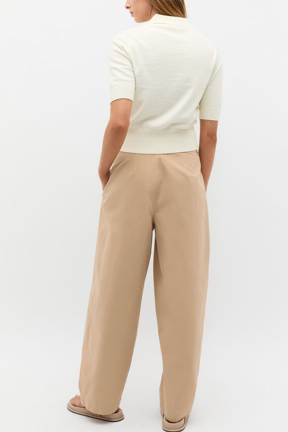 Knit Polo Top  Buttercream  hi-res
