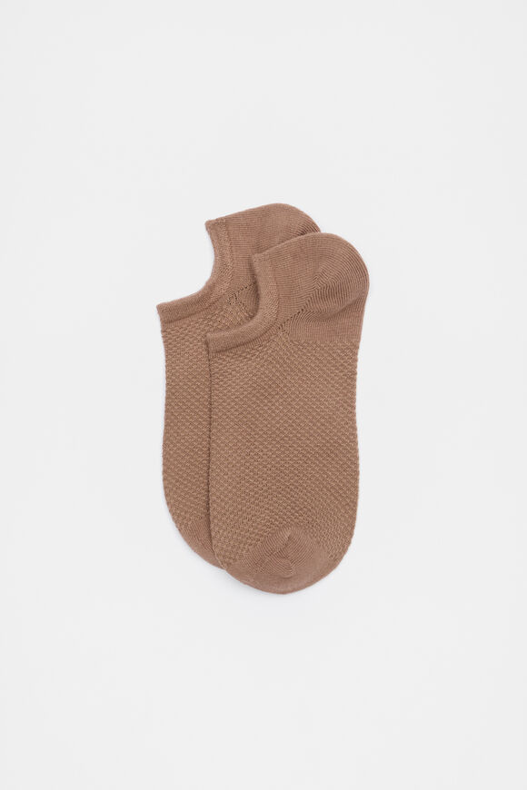 Mini Waffle Sneaker Sock  Nutmeg  hi-res