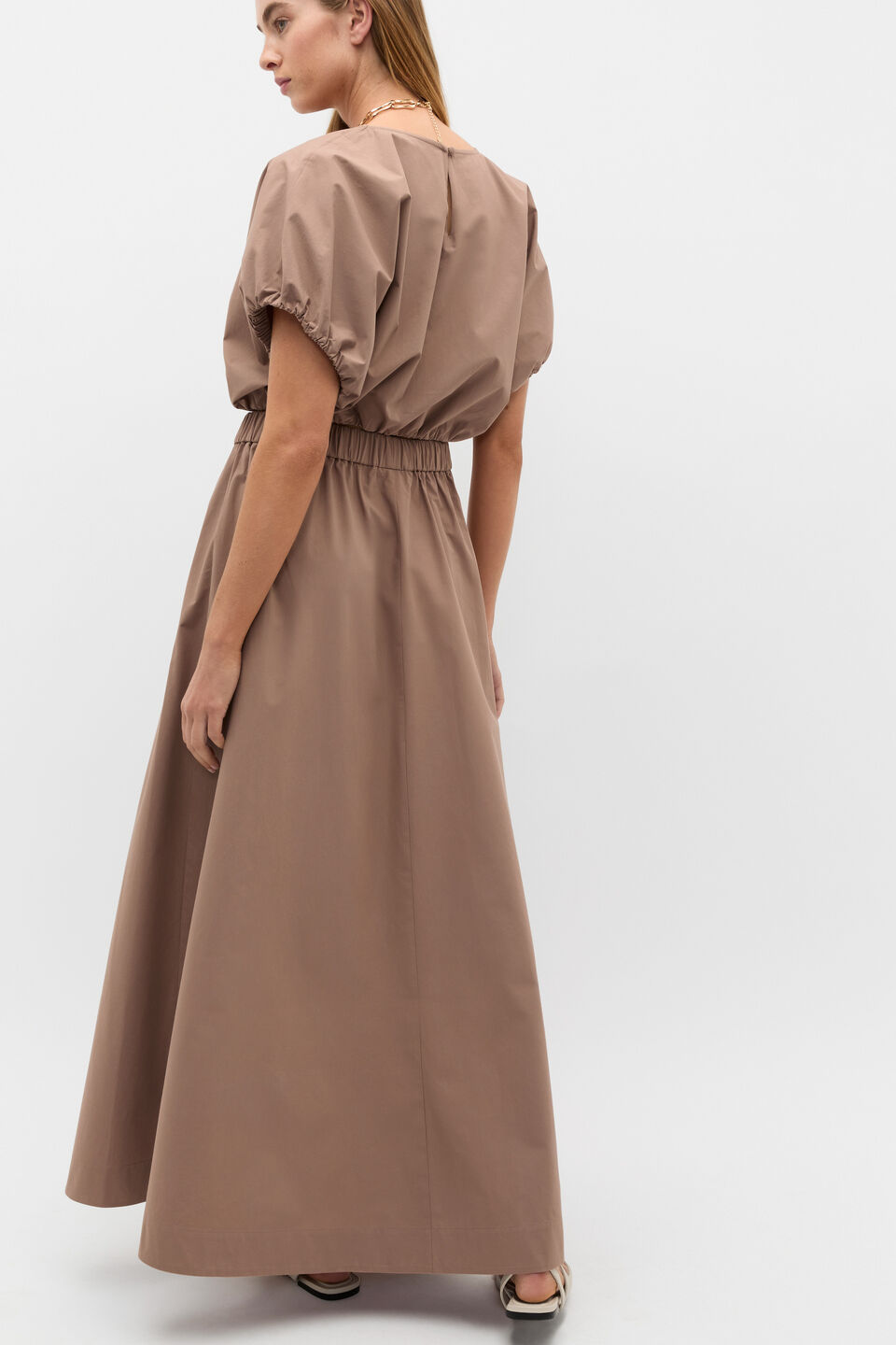 Poplin Voluminous Skirt  Nutmeg