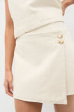 Textured Denim Wrap Skirt  Buttercream  hi-res