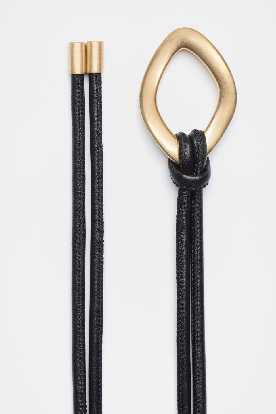 Stella Ring Detail Tubular Belt  Black