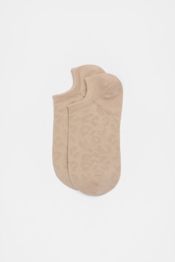 Ocelot Mesh Texture Sock  Iced Latte  hi-res