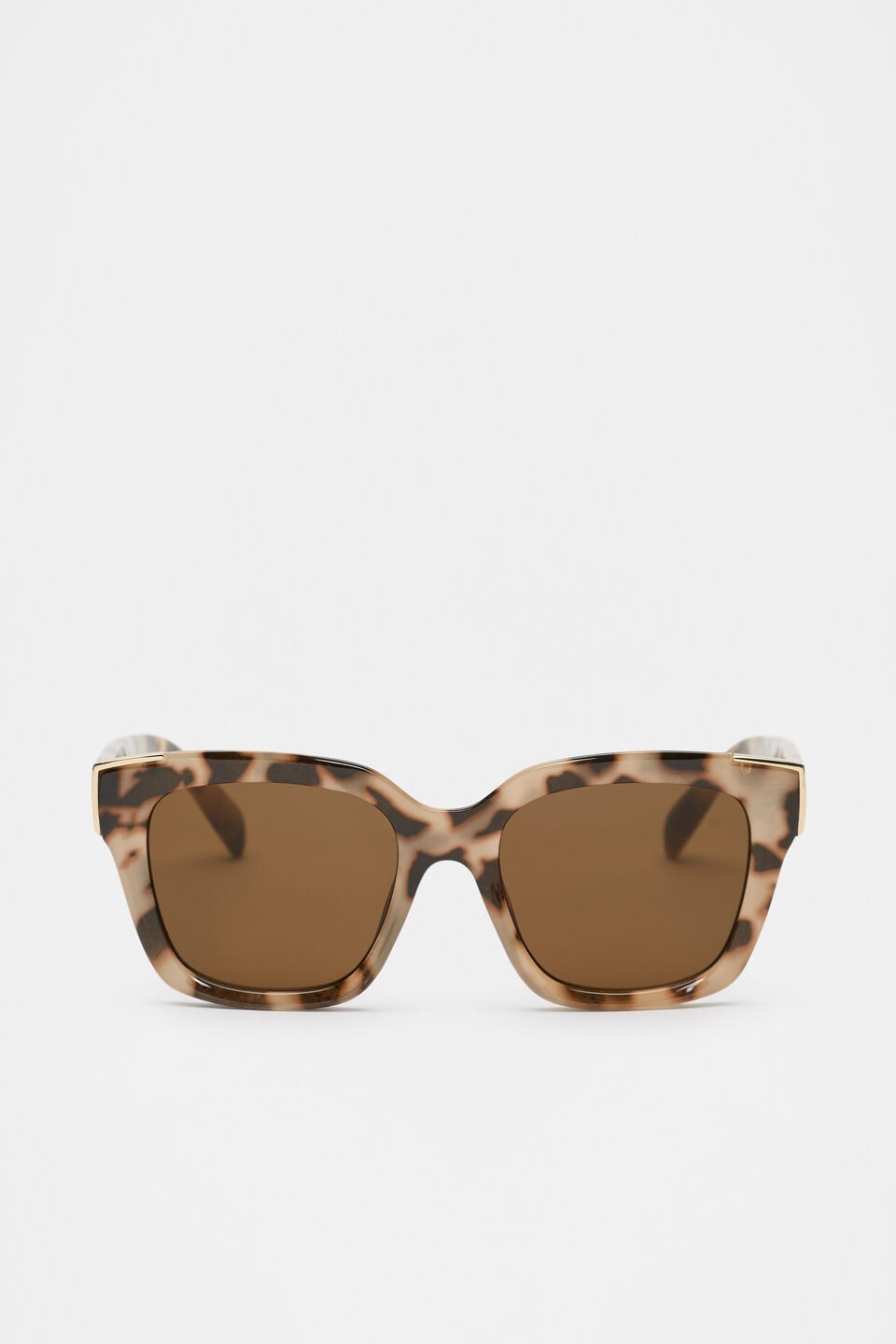 Caitlin Rectangle Sunglasses  Milky Tort