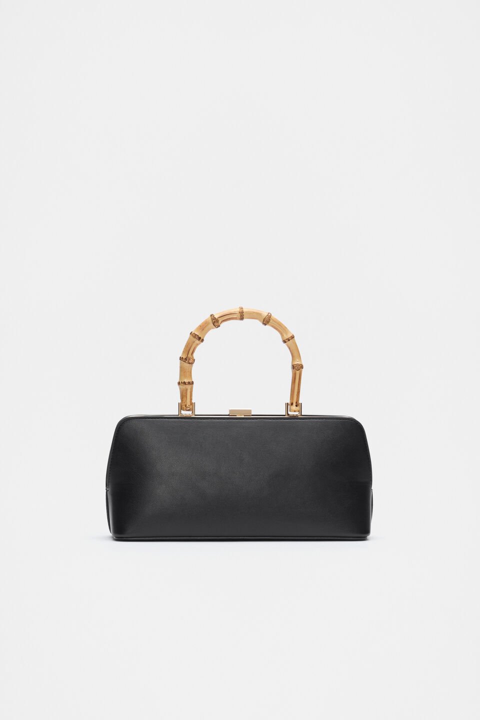 Handle Detail Structured Bag  Black