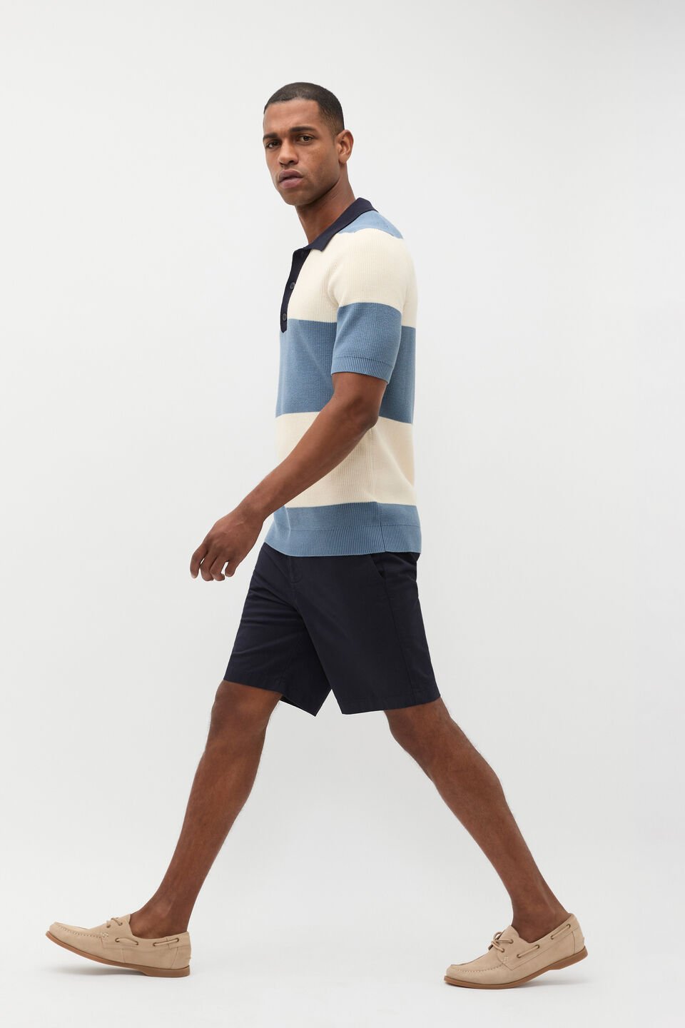 Block Stripe Kn Polo  Sailor