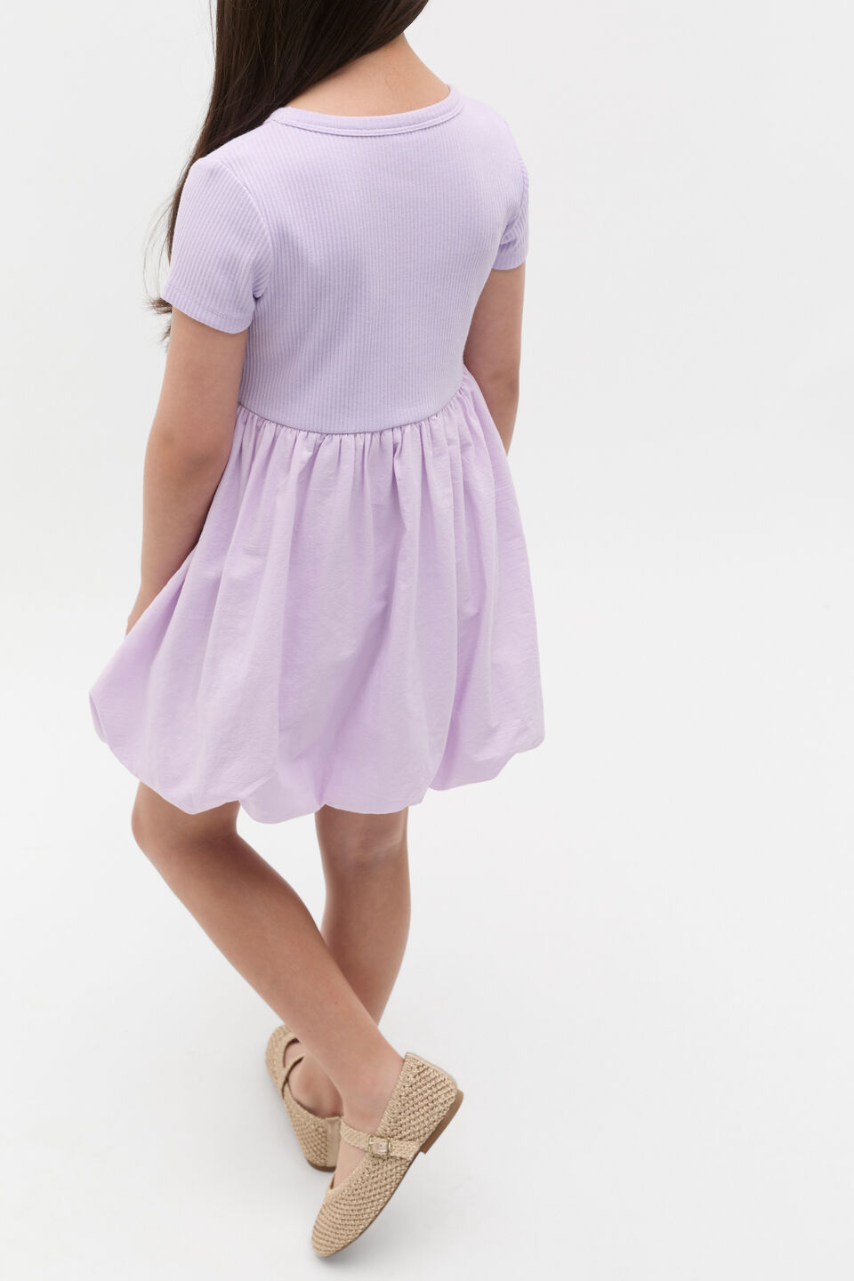 Spliced Logo Dress  Lavender