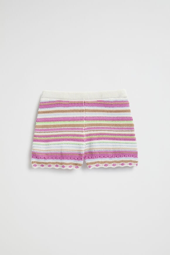 Crochet Knit Short  Multi  hi-res