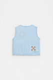 Patched Denim Vest  Light Wash  hi-res