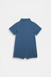 Core Logo Romper  Washed Navy  hi-res
