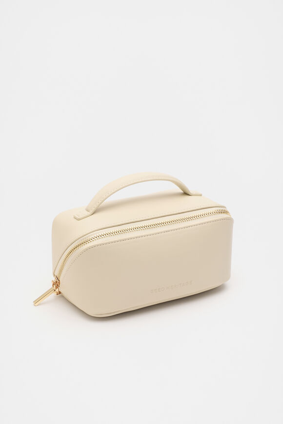 Zip Around Cosmetic Case Small  Stone  hi-res