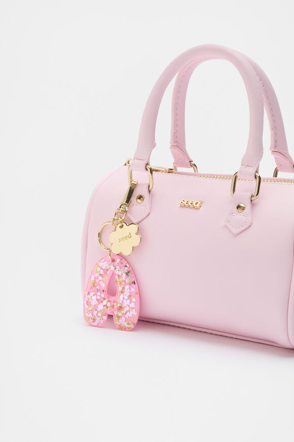 Glitter Initial Bag Charm  J  hi-res