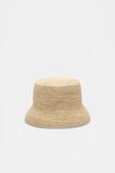 Trim Detail Raffia Bucket Hat  Iced Latte  hi-res