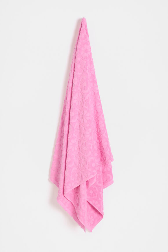 Flower Beach Towel  Fairy Floss  hi-res