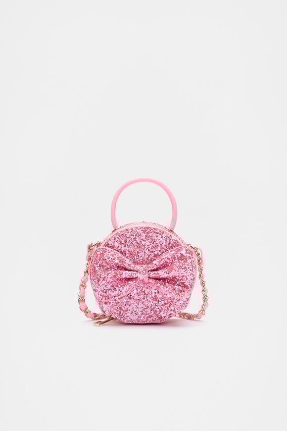Mini Bow Cross Body  Pink Glitter Mini Bow Cross Body  Pink Glitter  hi-res