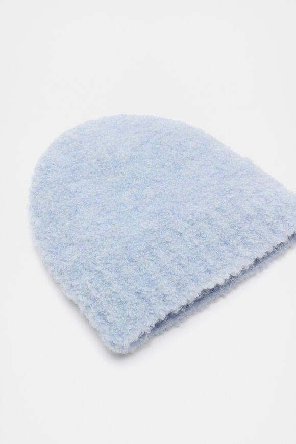 Boucle Beanie  Ice Blue Marle Boucle Beanie  Ice Blue Marle  hi-res