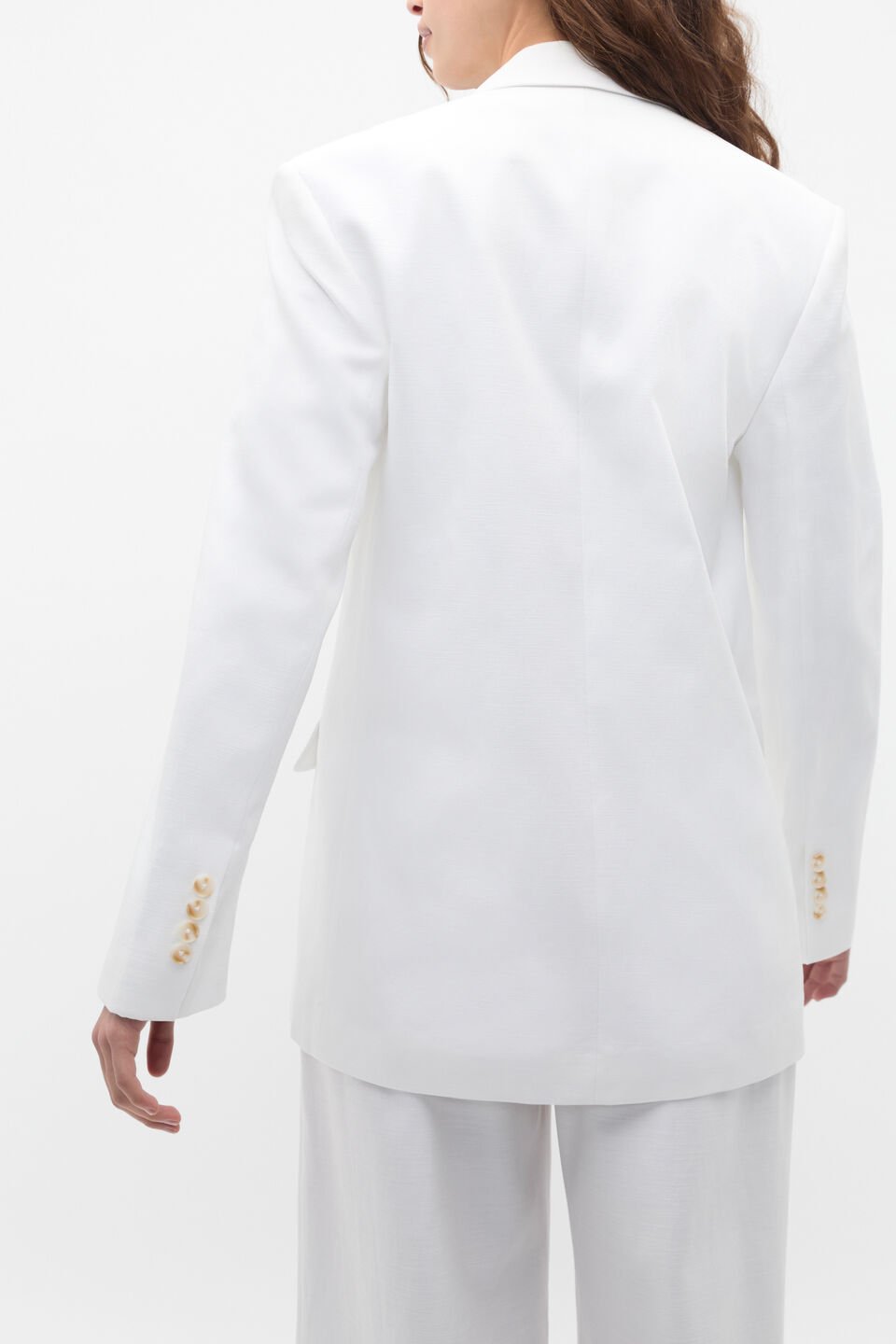 Single Breasted Blazer  Whisper White