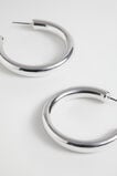Large Hoop  Silver  hi-res